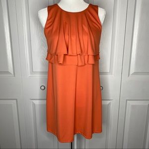 🔥SOLD🔥 ASOS Sleeveless Ruffled Mini Dress Orange Size 4